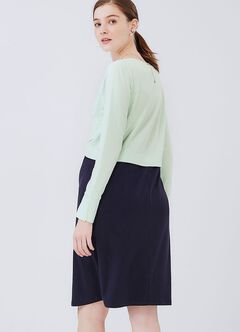 2 in 1 Maternity & Nursing Dress, Sage Green, hi-res
