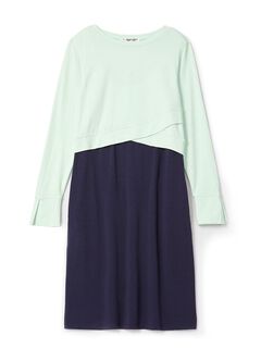 2 in 1 Maternity & Nursing Dress, Sage Green, hi-res