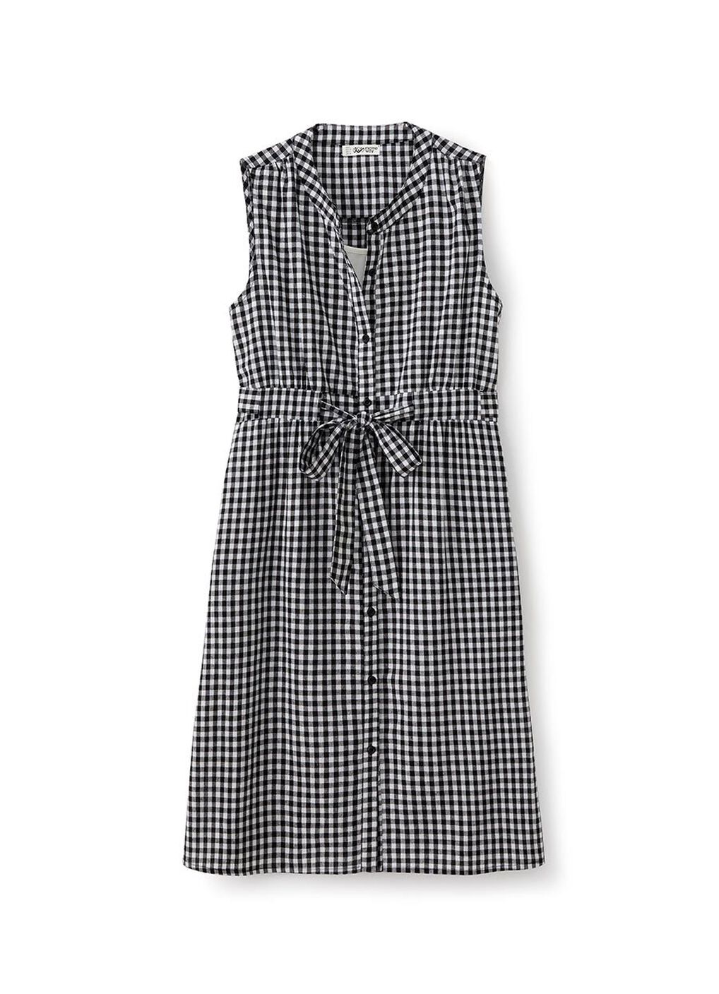 Button-through S/L Maternity & Nursing Dress, Black, hi-res image number 6
