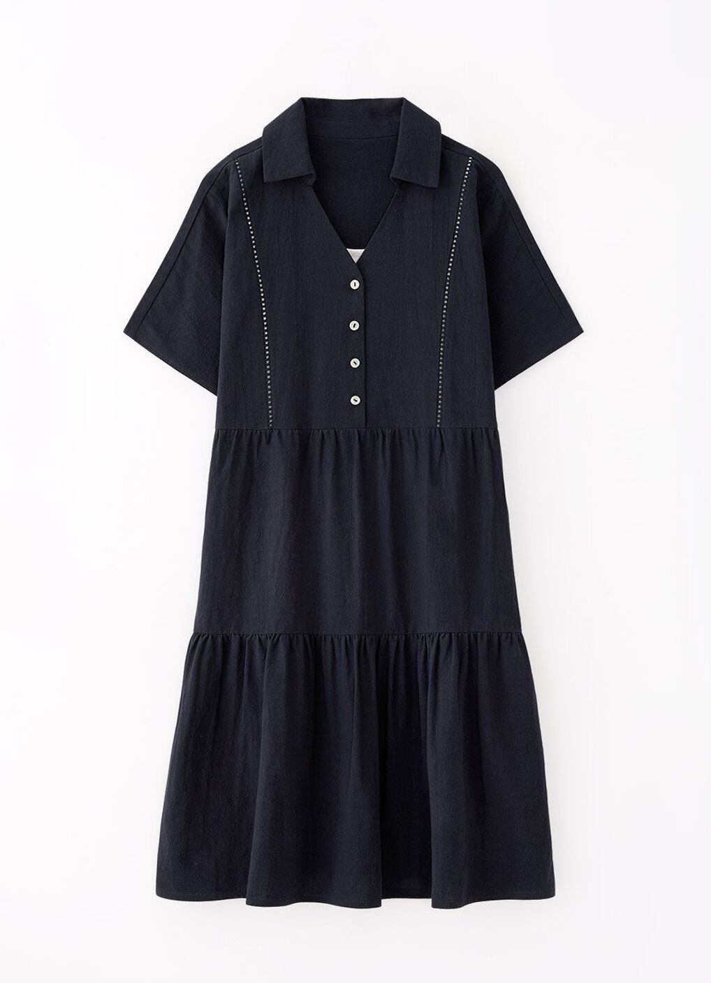 Cotton Maternity & Nursing Short Sleeve Tiered Dress, , hi-res image number 5
