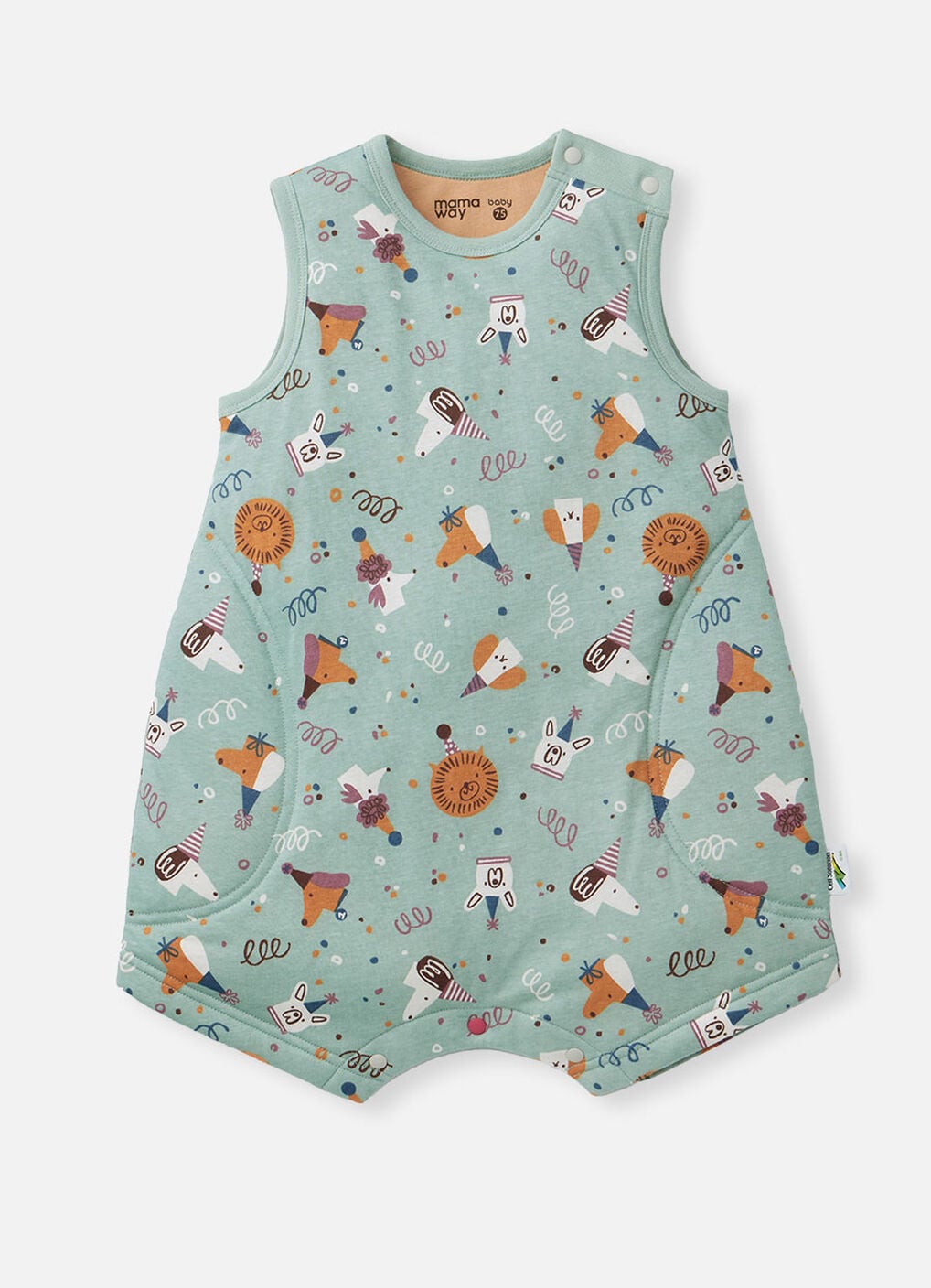 Lightweight Optimum Temp. Sleep Suit-Doggie Party, , hi-res image number 0
