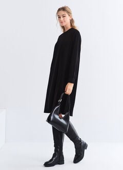 Soft Touch Maternity & Nursing Knit Dress, Black, hi-res
