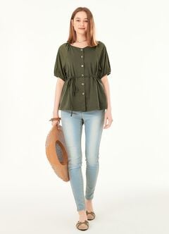 Maternity Stretch Skinny Jeans, Light Blue, hi-res