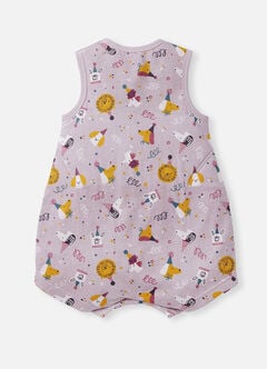 Lightweight Optimum Temp. Sleep Suit-Doggie Party, Purple, hi-res