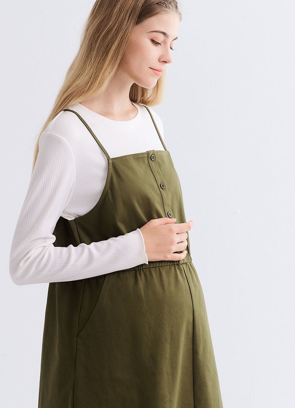 2 in 1 Maternity & Nursing Spliced Dress, , hi-res image number 2