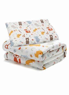 Optimum Temp. Antibacterial Summer Quilt Zoo, Silver, hi-res