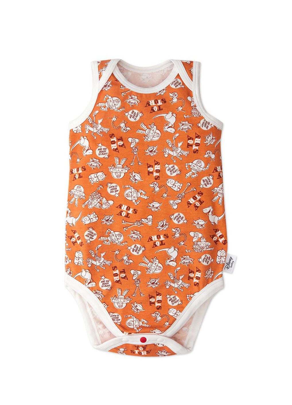 Baby Cotton Sleeveless Bodysuit 2 Pack, Orange, hi-res image number 2