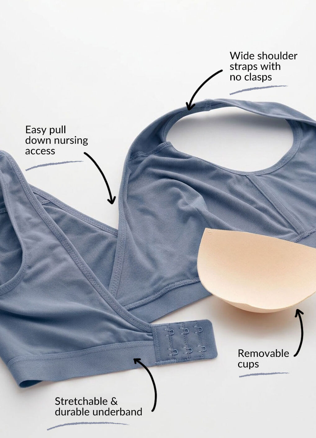 Ultra Breezy Crossover Nursing Sleep Bra, , hi-res image number 4