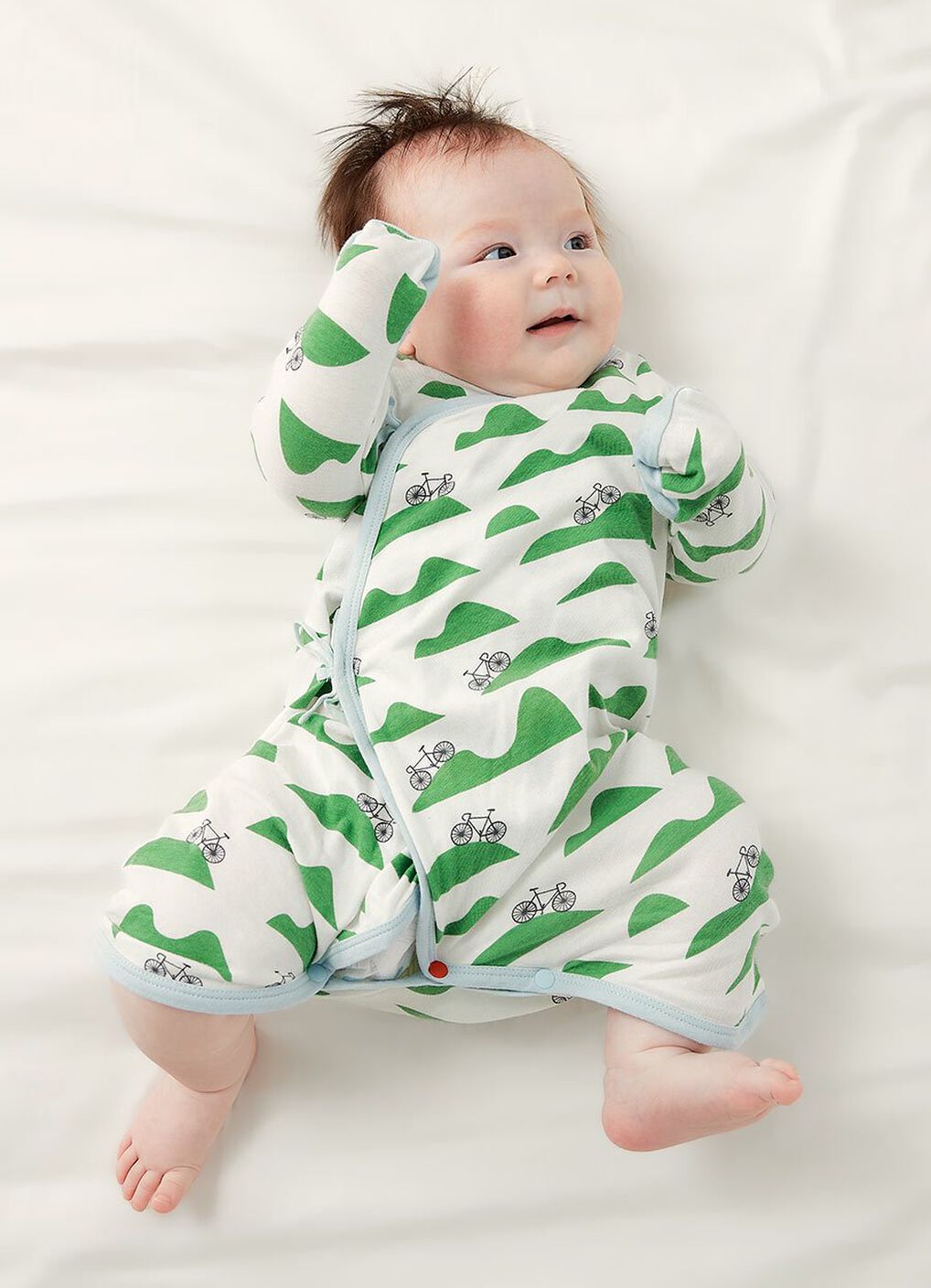 Bicycle Newborn Cotton L/S Romper 2 Pcs Pack, , hi-res image number 1