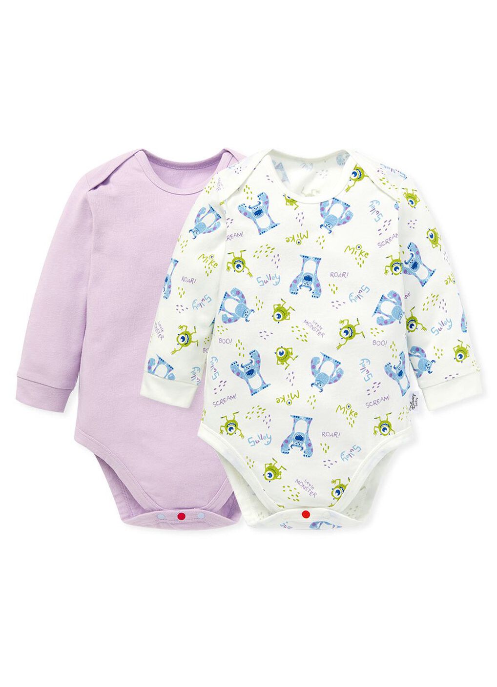 Disney Baby Cotton L/S Bodysuit 2 Pcs Pack, , hi-res image number 0