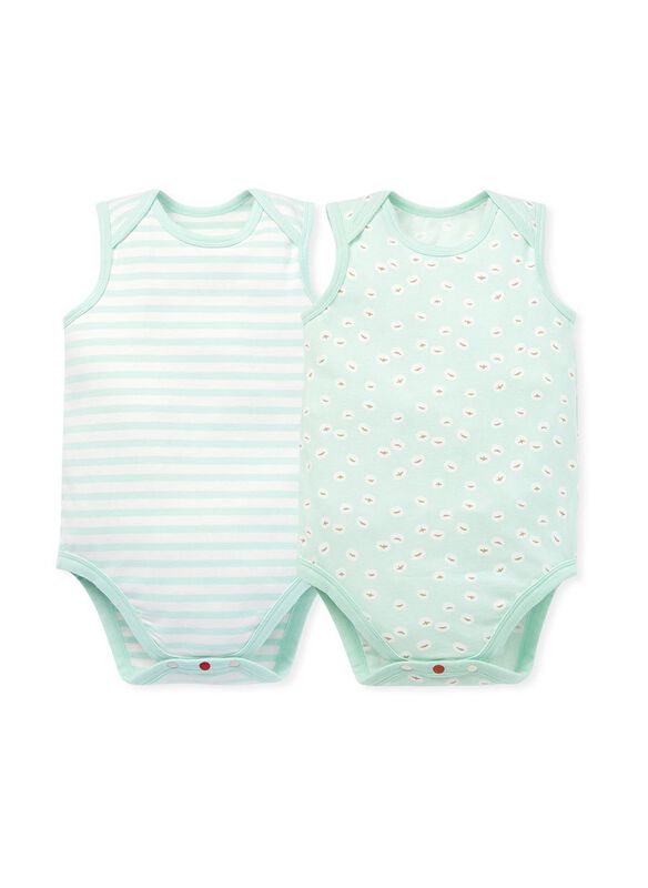 Pearl Barley Baby Cotton S/L Bodysuit 2 Pcs Pack