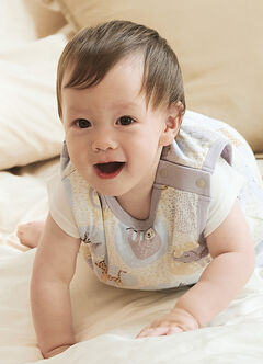 Lightweight Optimum Temp. Sleep Suit-Animal Bubbles, Grey, hi-res