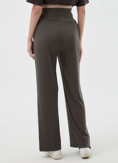 Pleated Maternity Straight Leg Pants, , hi-res