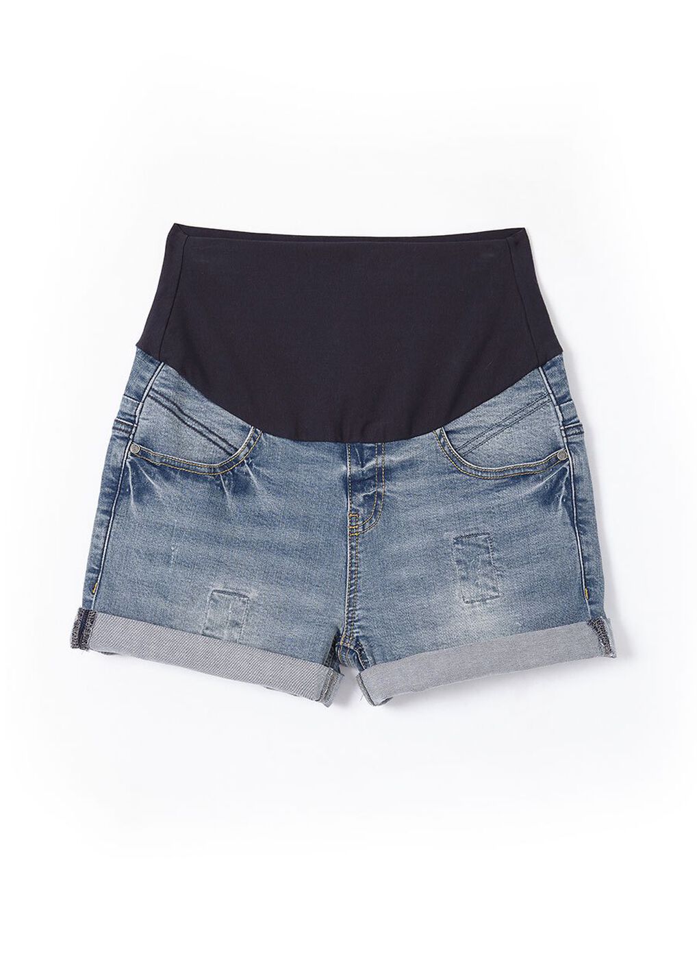 Maternity Ripped Denim Shorts, , hi-res image number 5