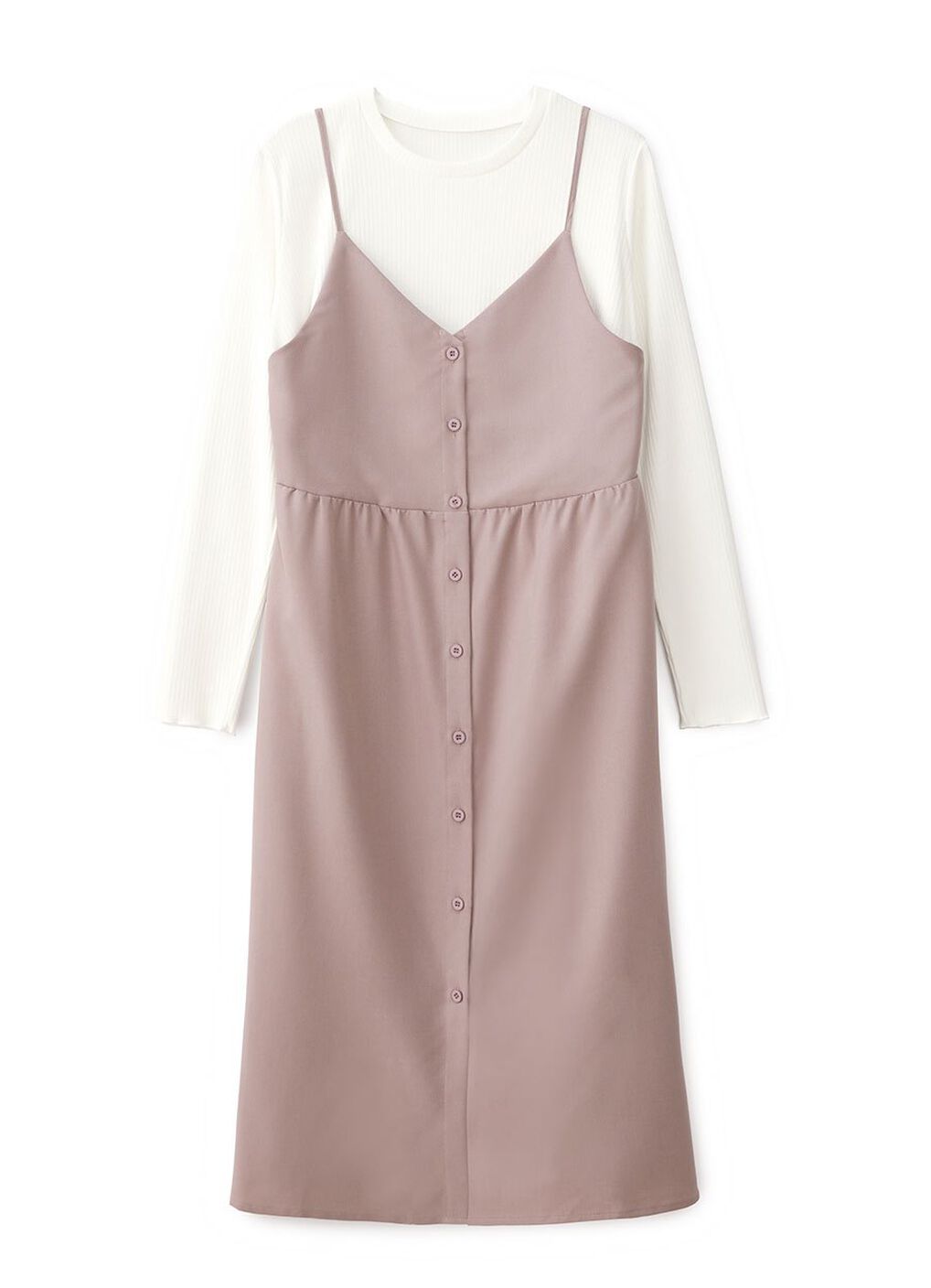 Button-Front Maternity & Nursing Dress, Mauve, hi-res image number 6
