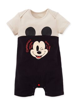 Disney Baby Cotton S/L Romper, , hi-res