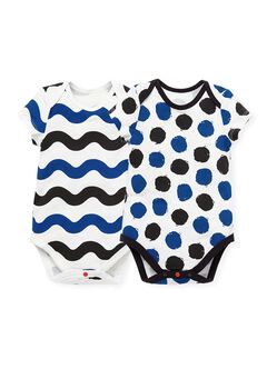 Baby Cotton Short Sleeve Bodysuit 2 Pack, , hi-res