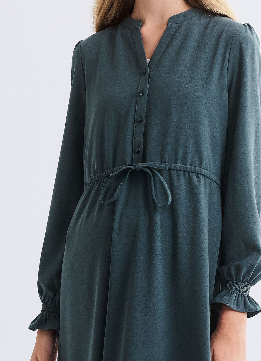 Half Placket Maternity & Nursing Dress, , hi-res image number 3