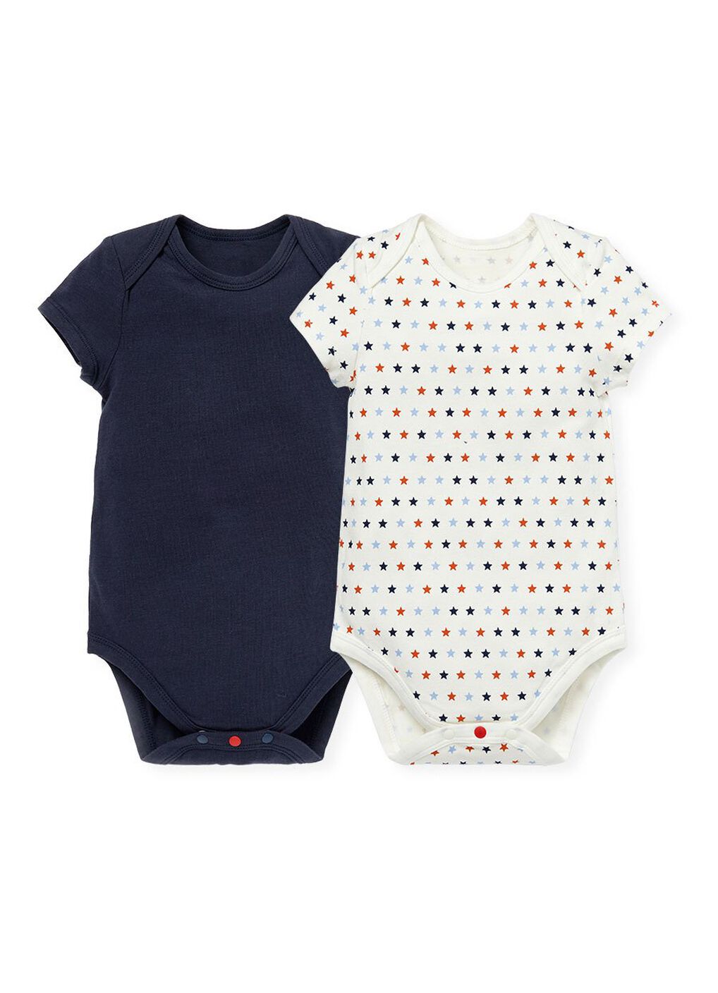 Baby Cotton Short Sleeve Bodysuit 2 Pack, , hi-res image number 0