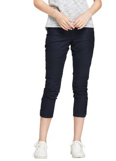 Cool Touch Maternity Ankle Biter Pants, Navy, hi-res