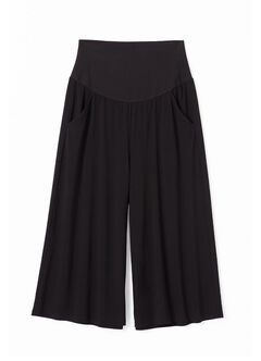 Maternity & Nursing Top Plus Wide Leg Pants Co-Ord Set, Black, hi-res