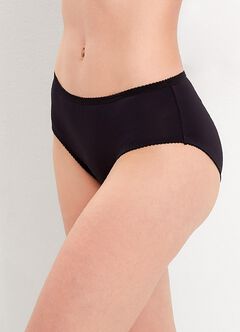 (New) Antibacterial Maternity Midi Briefs 2 Pack, Black, hi-res