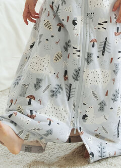 Lightweight Optimum Temp. Sleep Suit-Forest Family, Blue, hi-res