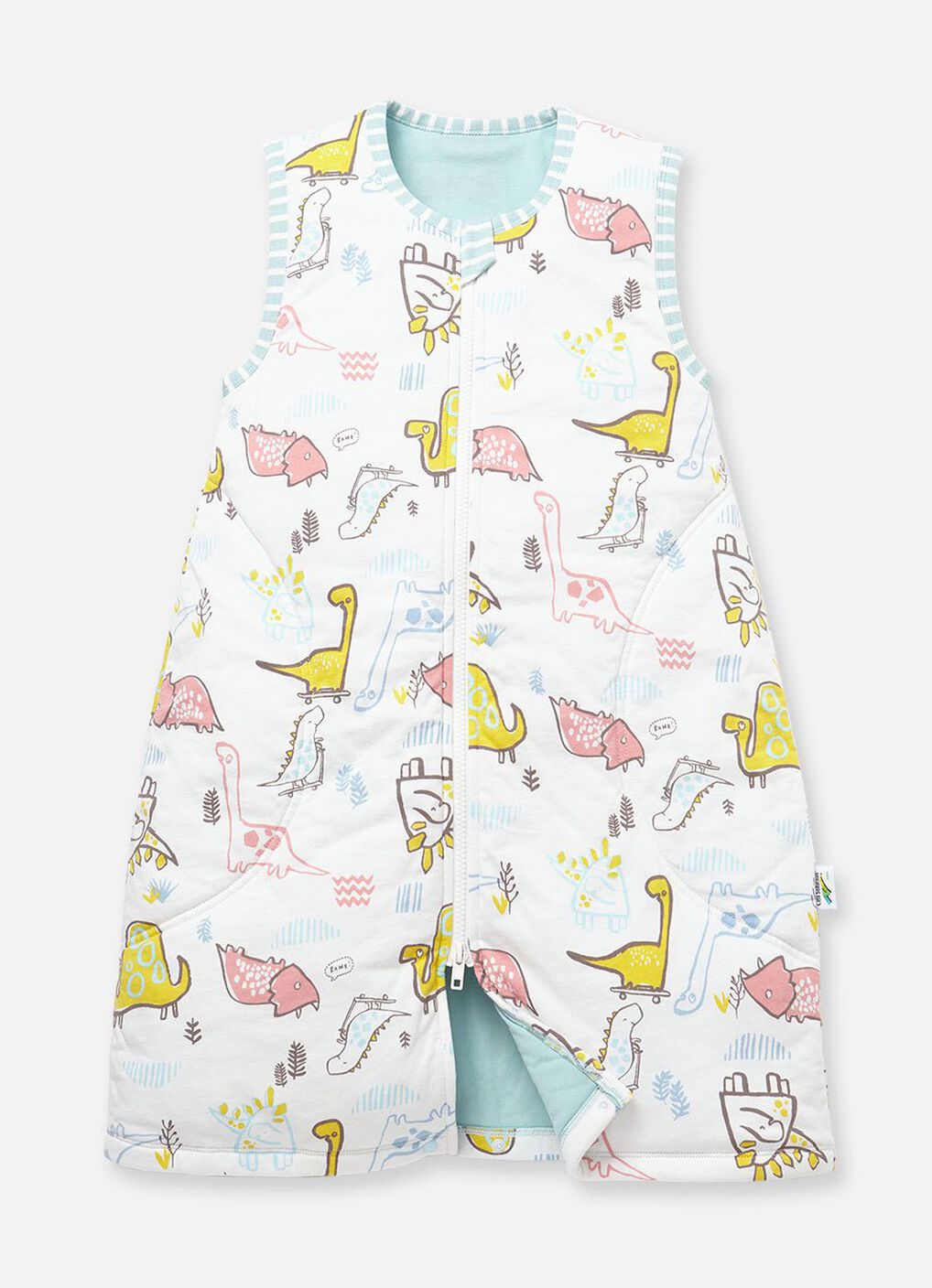 Lightweight Optimum Temp. Sleep Suit- Dinosaur, , hi-res image number 0