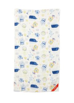 3 Layers Gauze Cotton Bath Towel, Light Blue, hi-res