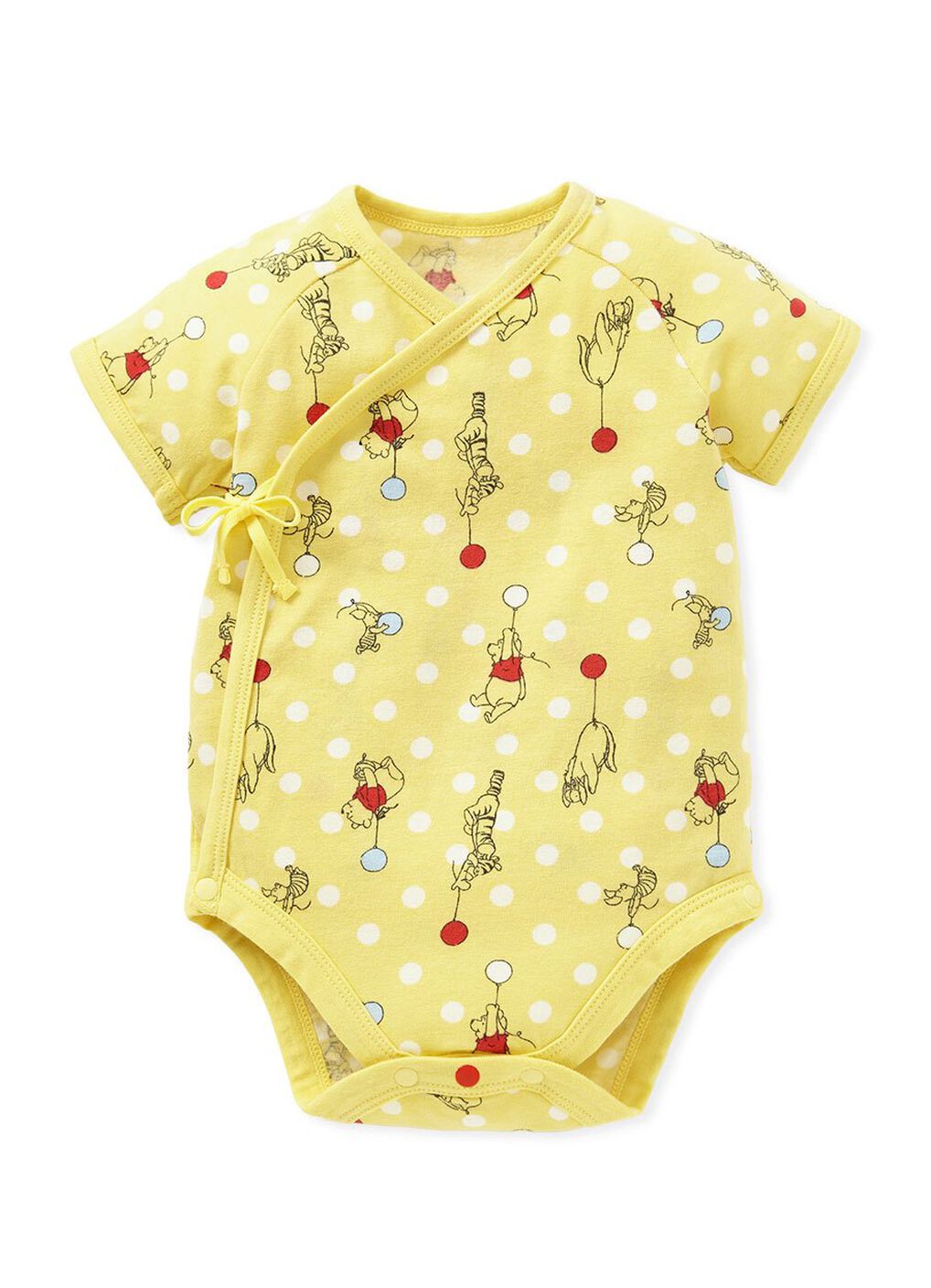 Disney Winnie The Pooh Newborn Cotton S/S Bodysuit 2 Pcs Pack, Yellow, hi-res image number 2