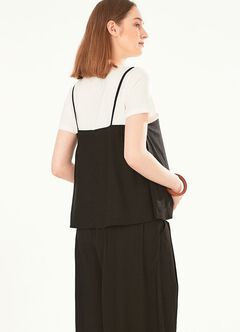 2 in 1 Maternity & Nursing Spliced Top, Black, hi-res