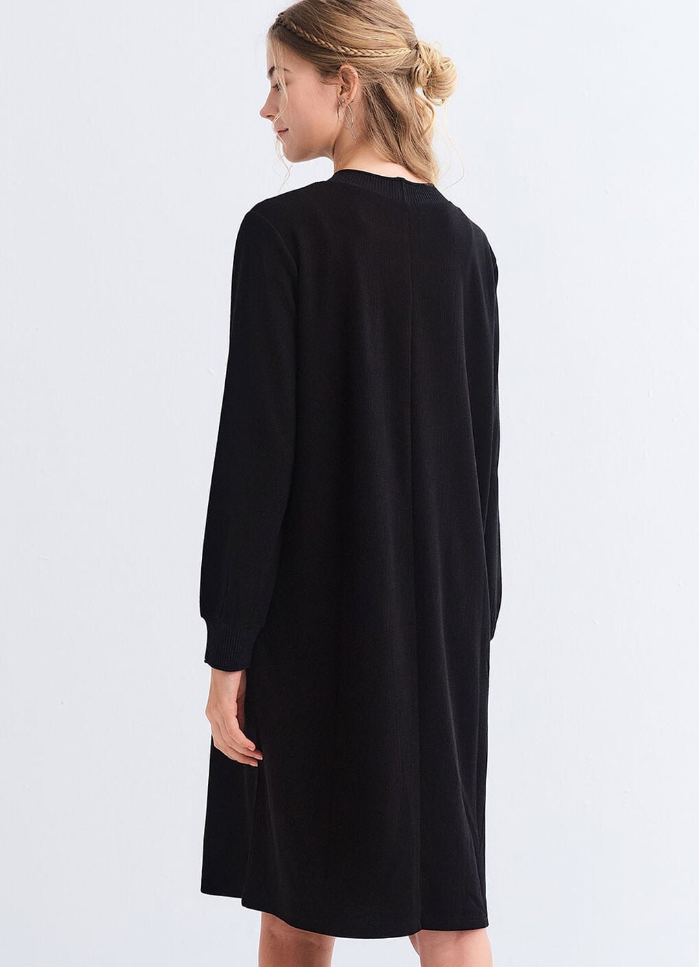 Soft Touch Maternity & Nursing Knit Dress, Black, hi-res image number 4