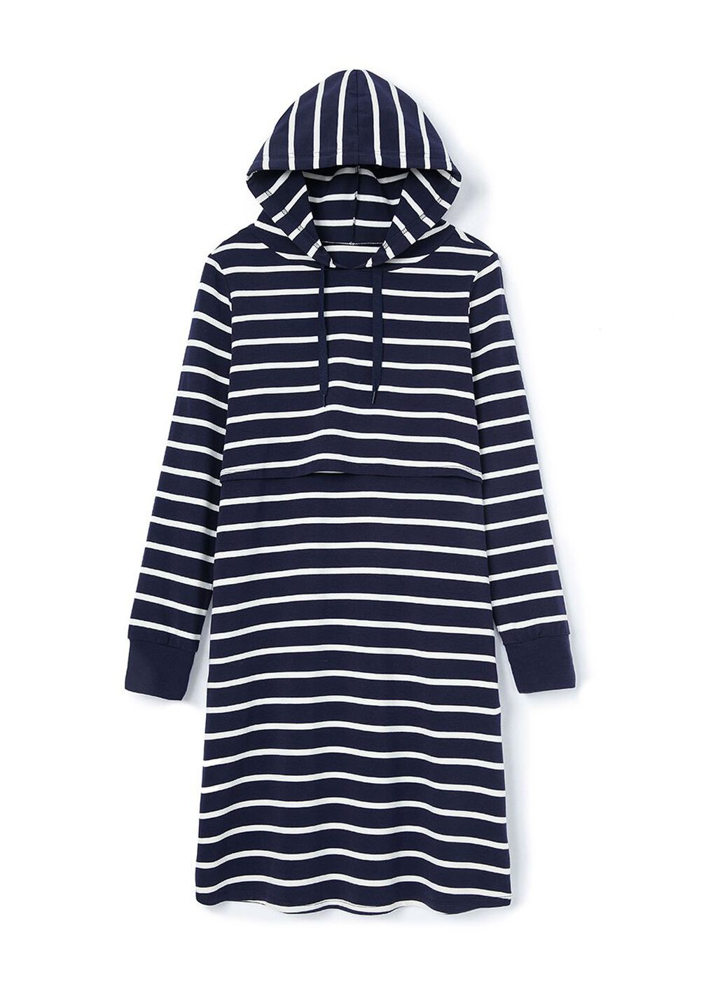 Striped Maternity & Nursing Hoodie Dress, , hi-res image number 5