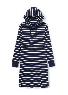 Striped Maternity & Nursing Hoodie Dress, , hi-res
