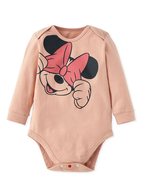 Disney Shy Minnie Mouse Baby Cotton L/S Bodysuit