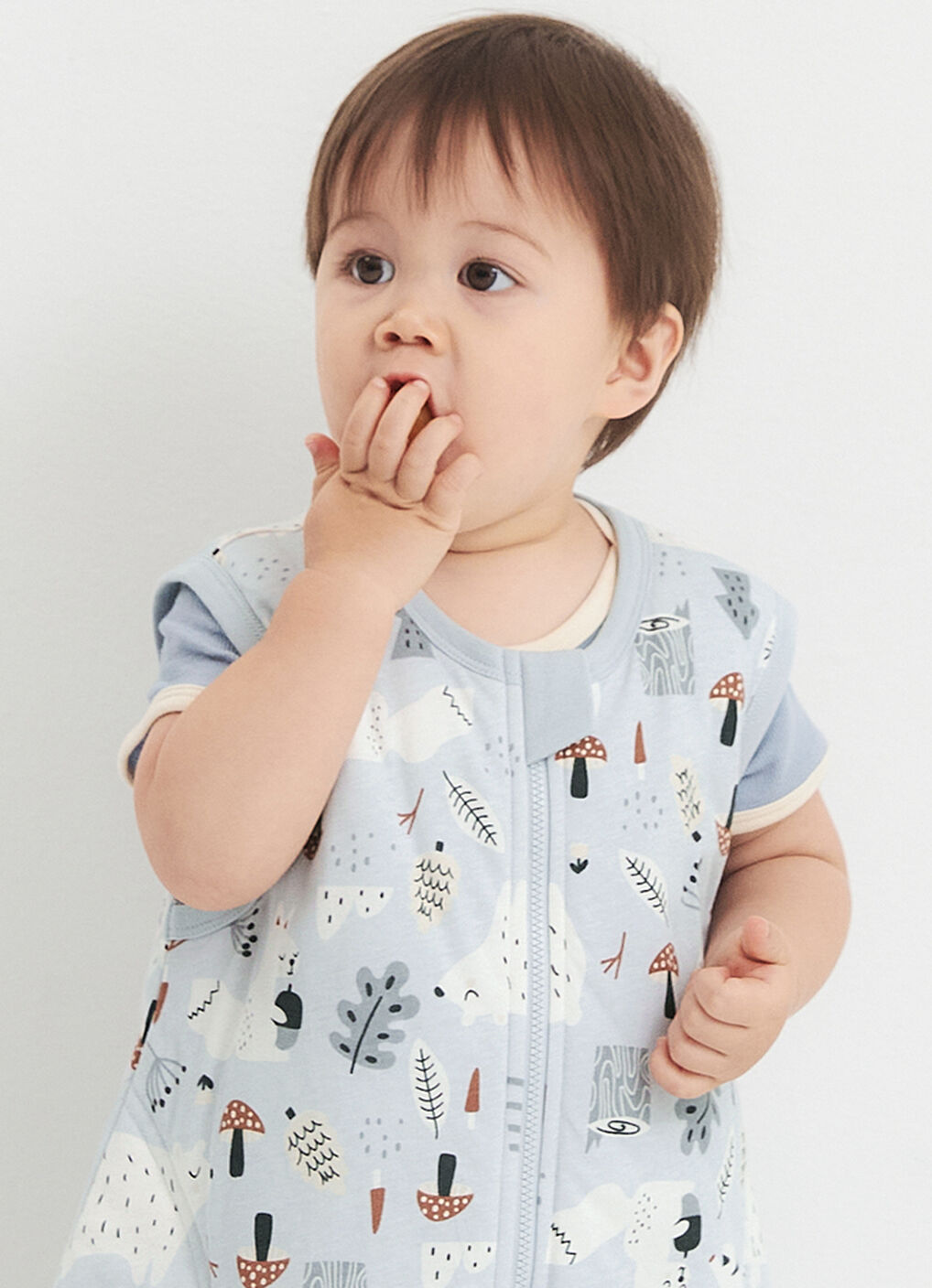 Lightweight Optimum Temp. Sleep Suit-Forest Family, , hi-res image number 1