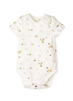 Baby Cotton Short Sleeve Bodysuit 2 Pack, Pink, hi-res