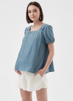 Square Collar Maternity & Nursing Top, , hi-res