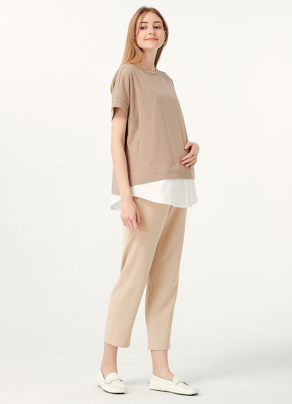 2 in 1 Cotton M&N Top, Khaki, hi-res image number 2