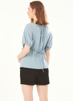 Puff Sleeve Maternity & Nursing Top, , hi-res
