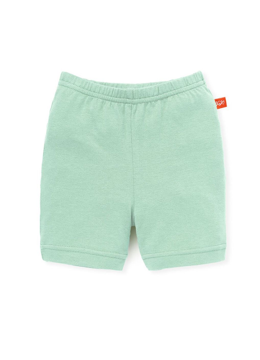 Baby Cotton Short Leggings, Sage Green, hi-res image number 0