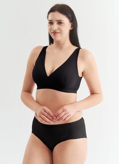 Ultra Breezy Crossover Nursing Sleep Bra, Black, hi-res