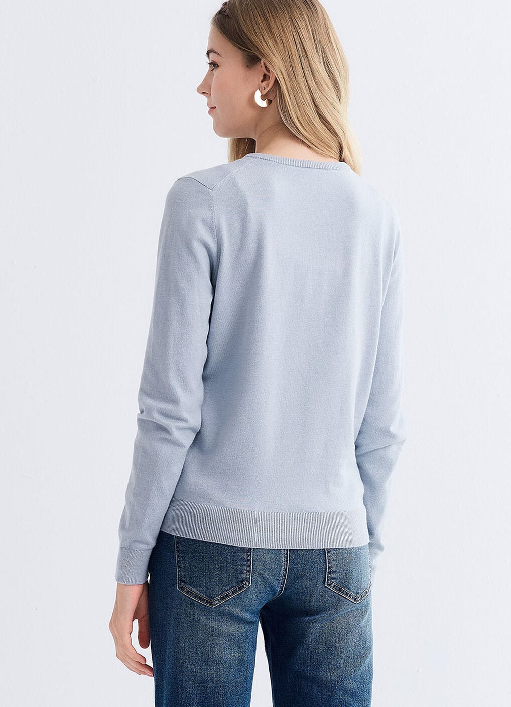 Knitted Crew Neck Maternity & Nursing Cardigan, , hi-res image number 4