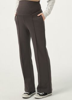Relaxed Maternity Slim Pants, Charcoal, hi-res