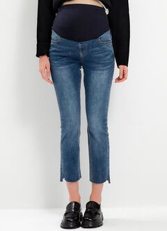 Insider Crop Step Fray Maternity Slim Jeans, , hi-res