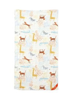 3 Layers Gauze Cotton Bath Towel, Coral, hi-res