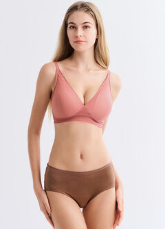 Breezy Lace Crossover Maternity & Nursing Bra, Rose, hi-res