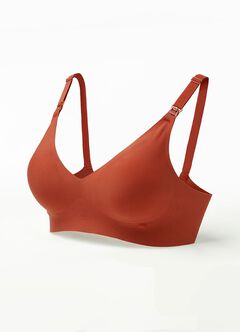 Ultra Silky Seamless Maternity & Nursing Bra, Rust, hi-res