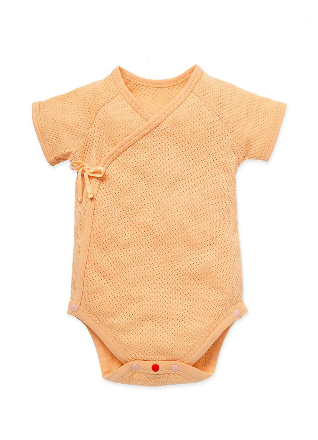 Newborn Cotton Mesh Short Sleeve Bodysuit 2 Pack, Orange, hi-res image number 1
