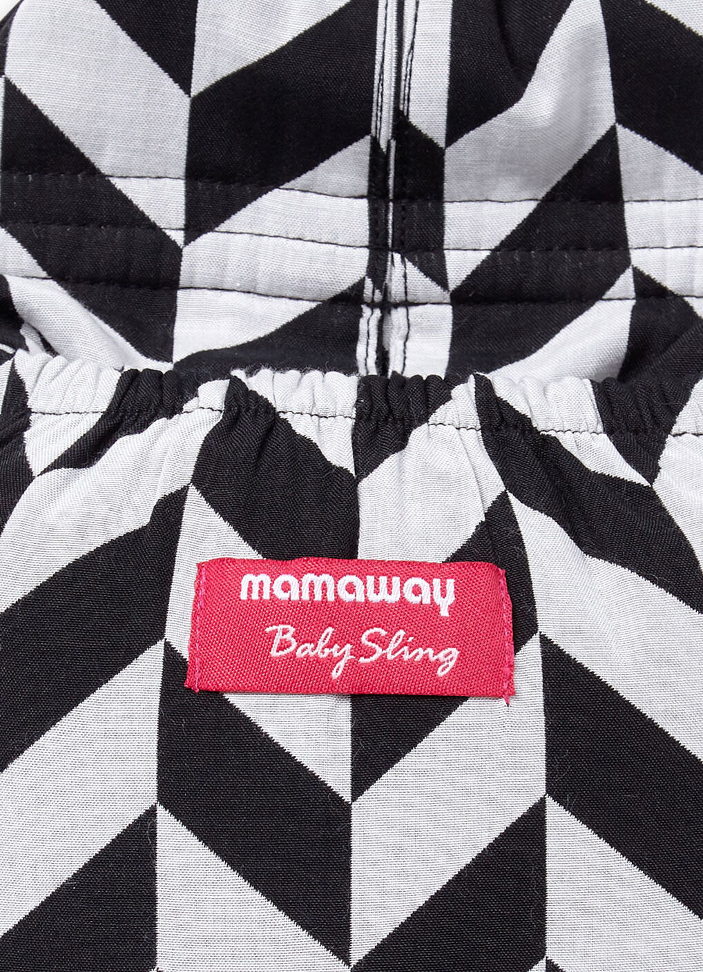 Black & White Herringbone Baby Ring Sling, Black, hi-res image number 6
